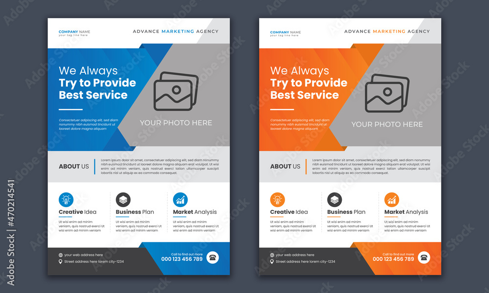 Corporate business flyer template Corporate business flyer template