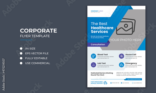 Healthcare business flyer template