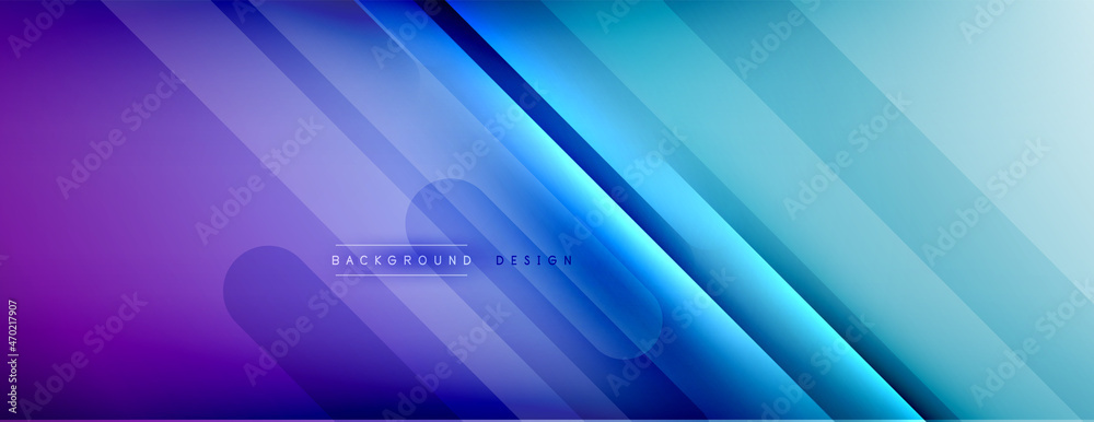 Abstract background. Shadow lines on bright shiny gradient background.