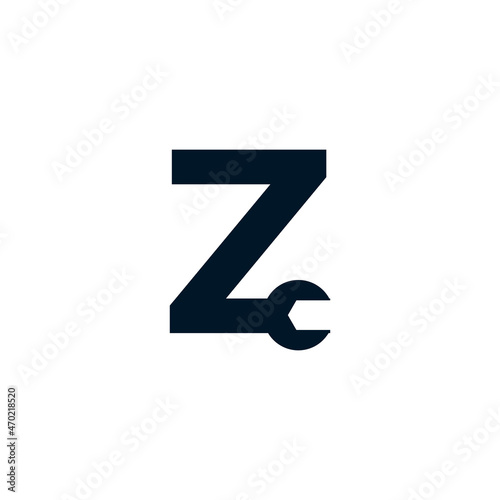 Initial Letter Z Wrench Logo Design Inspiration