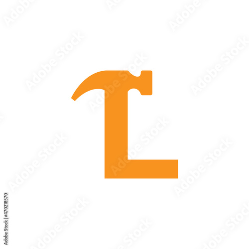 Initial Letter L Hammer Logo Design Inspiration