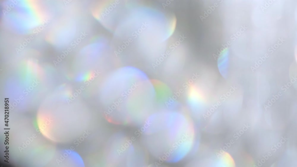 Abstract bokeh lights with soft light background, Bokeh blurred of Chrystal chandelier.