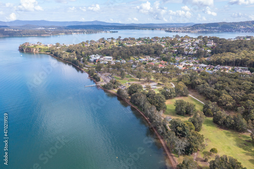 Aerial View Croudace Bay to Eleebana - Lake Macquarie Newcastle NSW Australia