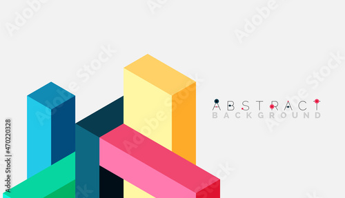 Abstract background. 3d cubes, cubic elements and blocks. Techno or business concept for wallpaper, banner, background, landing page