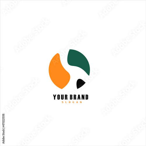Vector logo design template for business. ball icons with river