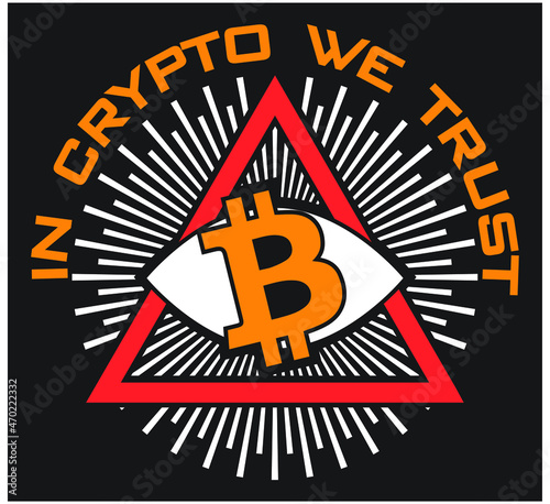in crypto we trust typography print template design