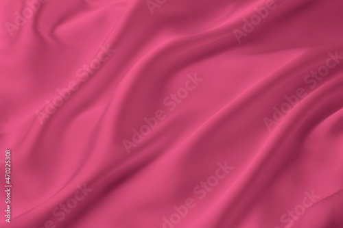 Pacific Pink color Fashion background. 2022 year colour trend. Rose color cloth background. Soft silk fabric backdrop  copy space