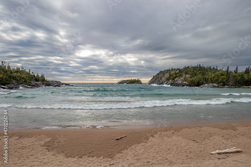 Horseshoe Beach at Pukaskwa National Park near Marathon  Ontario