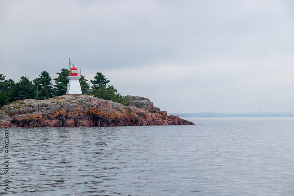 Fototapeta premium Killarney Lighthouse in Killarney, Ontario