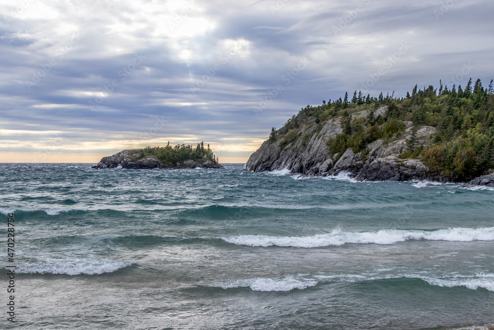 waves on the rocky coast of Lake Superior waves on the rocky coast of Lake Superior