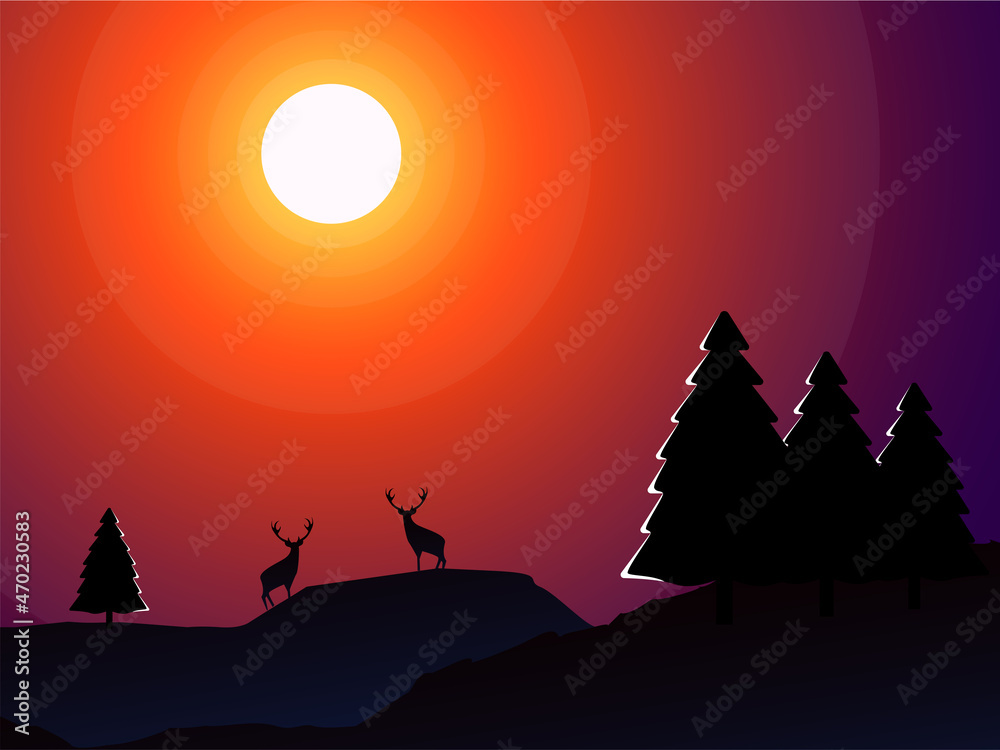 sunrise in mountains, sunset in mountains, sunset and sunrise background, deer background in beautiful, beautiful sky sunrise in mountains, sunset in mountains, sunset and sunrise background, deer background in beautiful, beautiful sky