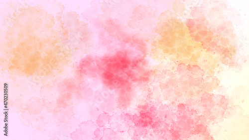 abstract watercolor background with watercolor splashes. Freeze motion of colorful color powder and red, yellow , ink, pink exploding on white background.  © MdLothfor