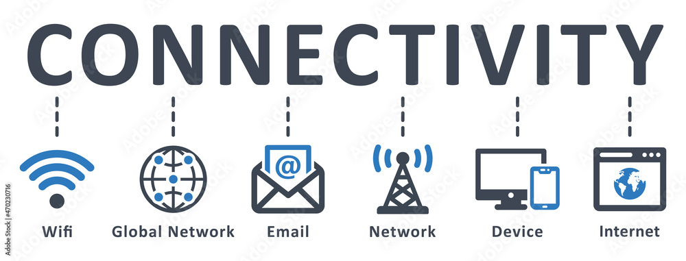 Connectivity icon - vector illustration . communication, connect, connection, internet, satellite, infographic, template, presentation, concept, banner, pictogram, icon set, icons .