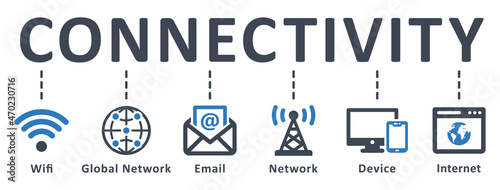 Connectivity icon - vector illustration . communication, connect, connection, internet, satellite, infographic, template, presentation, concept, banner, pictogram, icon set, icons .