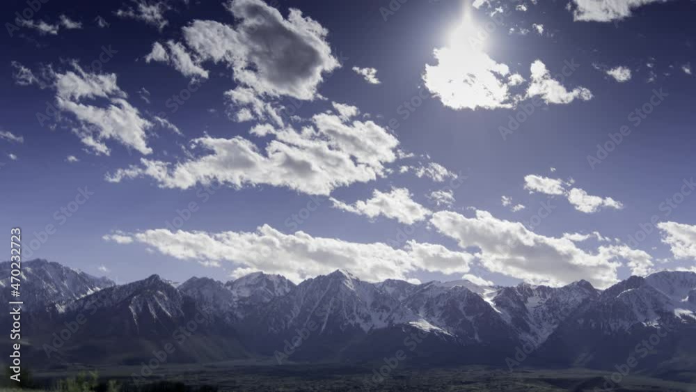 Time Lapse Snow on mountain peaks, near Mt Whitney Lone Pine Desert, California
Time Lapse Snow on mountain peaks, near Mt Whitney Lone Pine Desert, California
