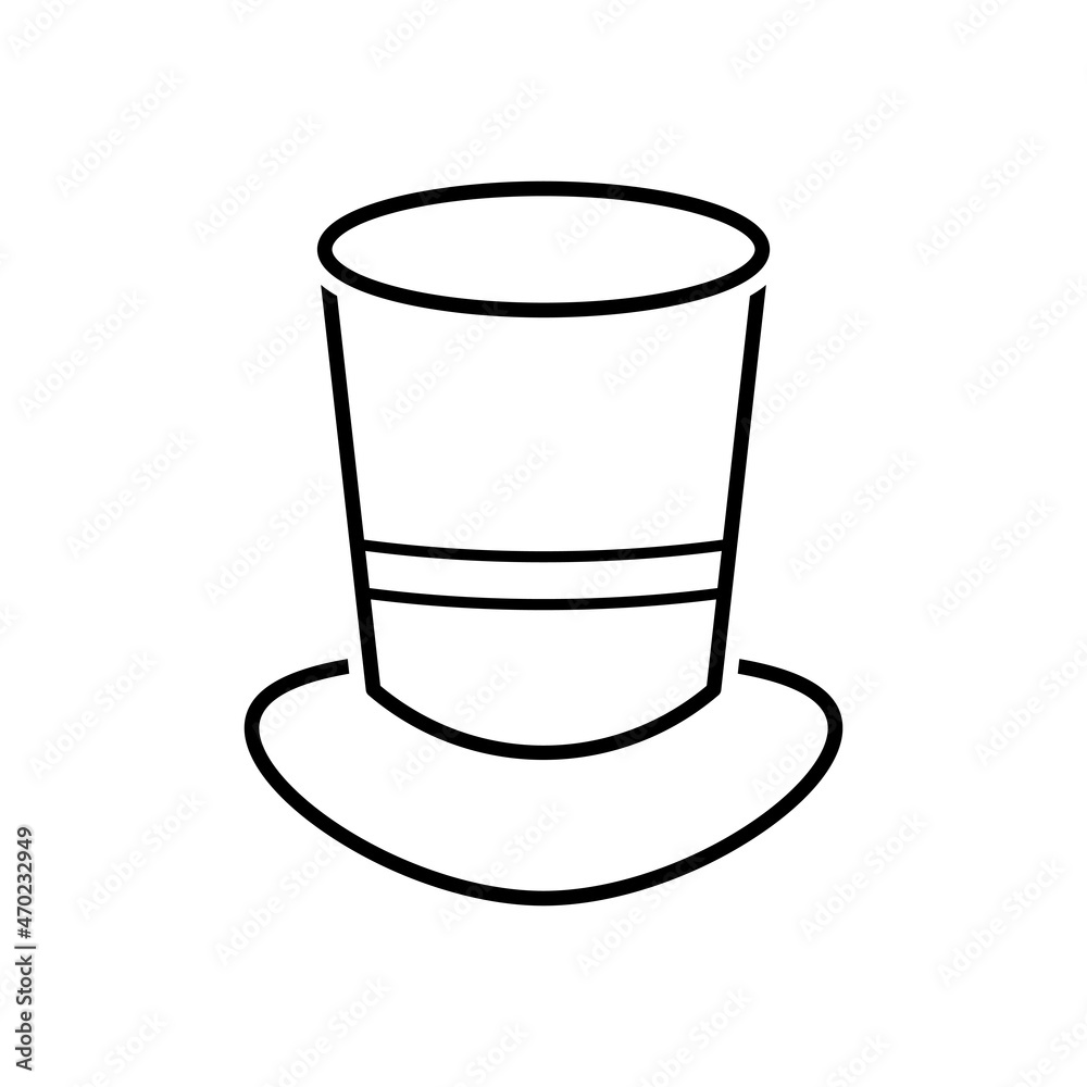magic hat icon, hat vector, magic illustration magic hat icon, hat vector, magic illustration