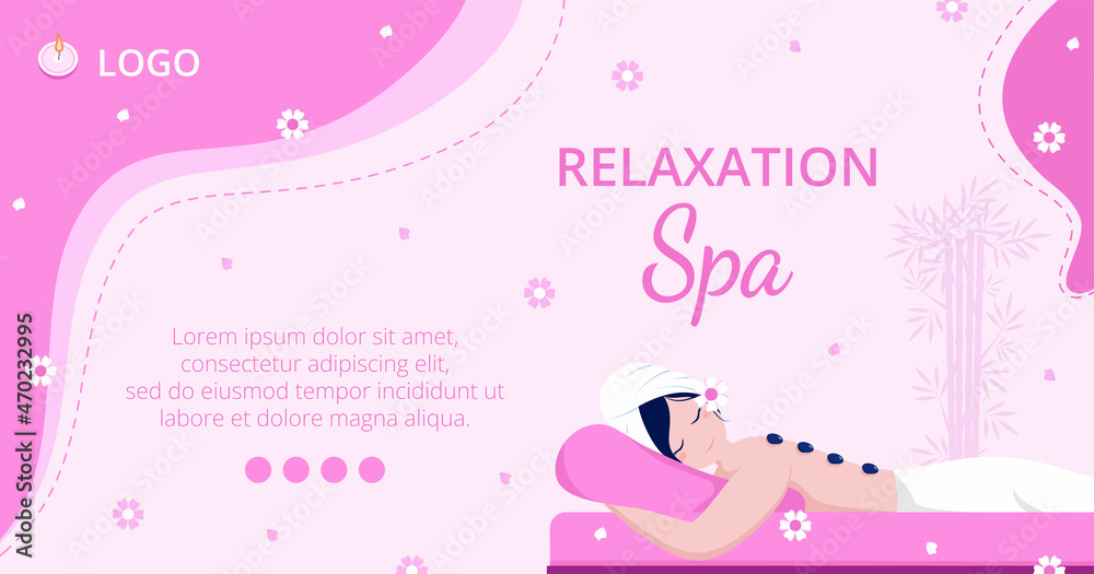 Beauty Spa and Yoga Post Editable of Square Background Suitable for Social Media, Feed, Card, Greetings, Print and Web Internet Ads