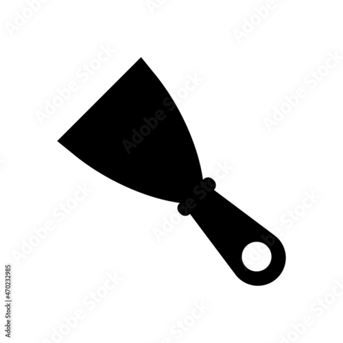 putty knife icon, plastering vector, putty illustration