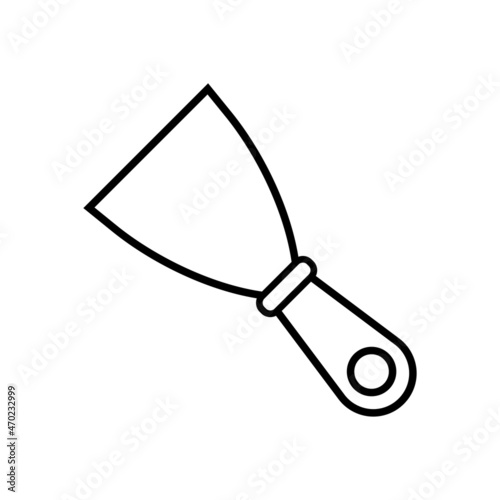 putty knife icon, plastering vector, putty illustration photo