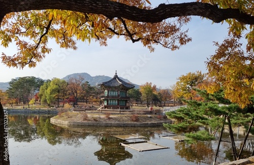The beauty of an old palace in Korea