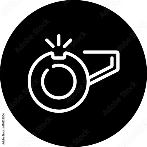 whistle glyph icon
