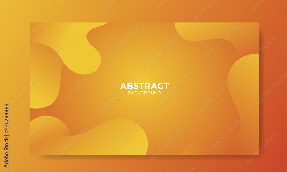 Obraz premium Abstract Orange waves geometric background. Modern background design. gradient color. Fluid shapes composition. Fit for presentation design. website, banners, wallpapers, brochure, posters