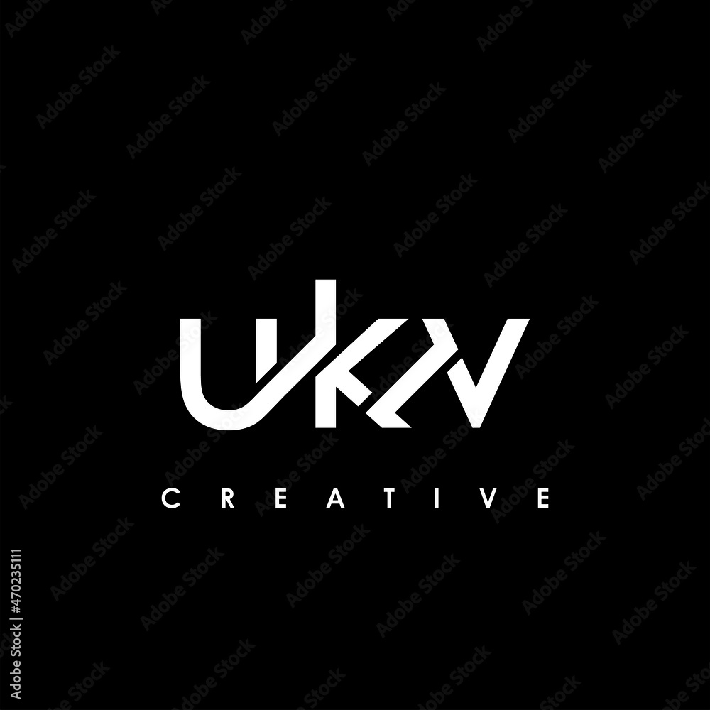 Fototapeta premium UKV Letter Initial Logo Design Template Vector Illustration