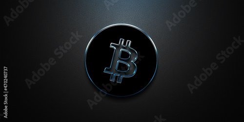 bitcoin cryptocurrency coin on colorful background, cryptocurrency concept photo