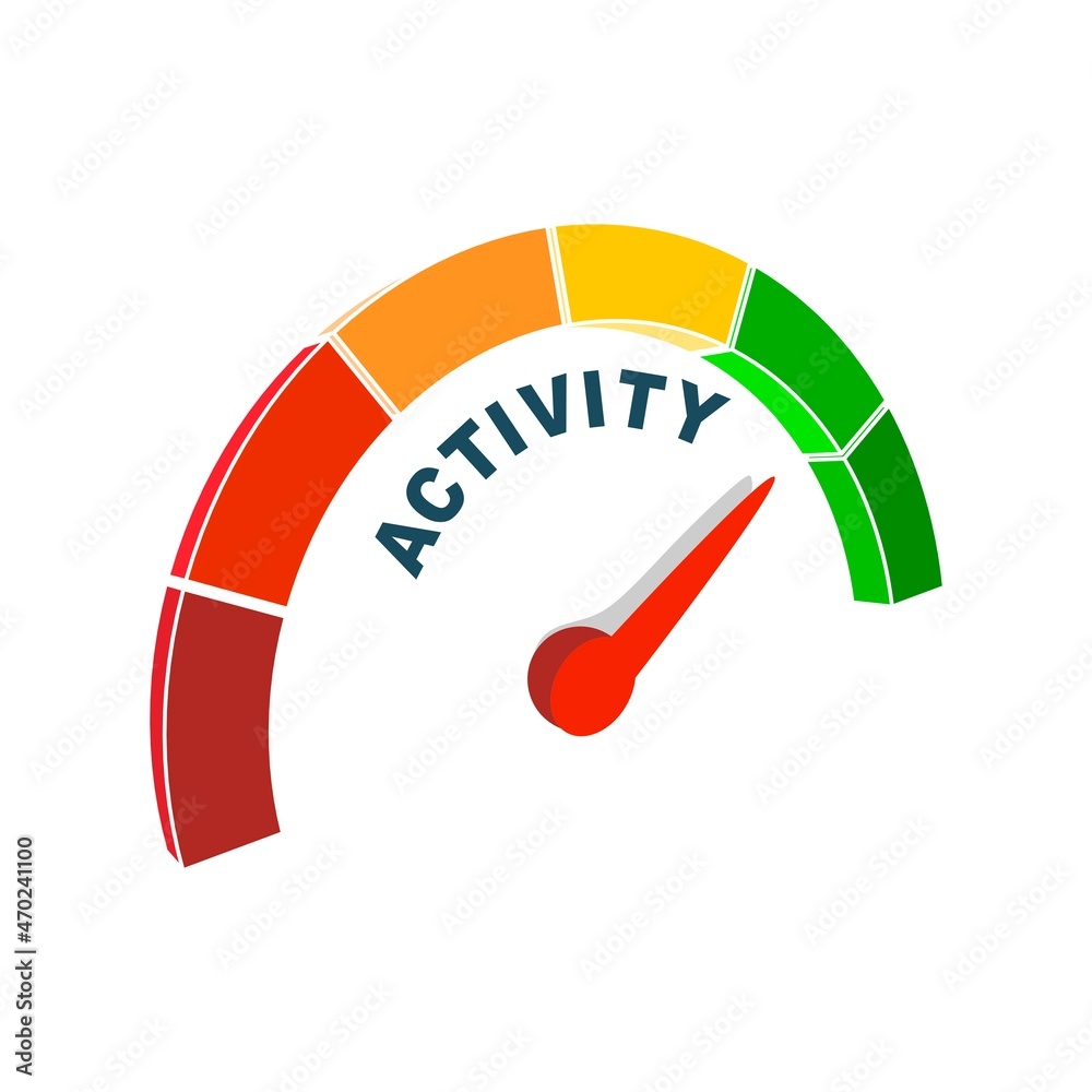 Human activity level scale. Concept of lifestyle Human activity level scale. Concept of lifestyle