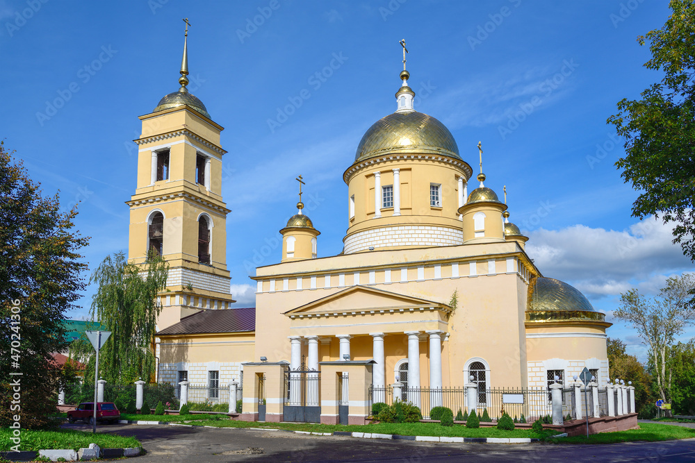 Ancient Assumption Cathedral on a sunny September day. Kashira, Moscow region. Russia
