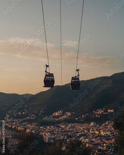 sunset in the mountains