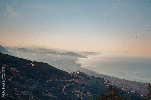 sunset in the mountains