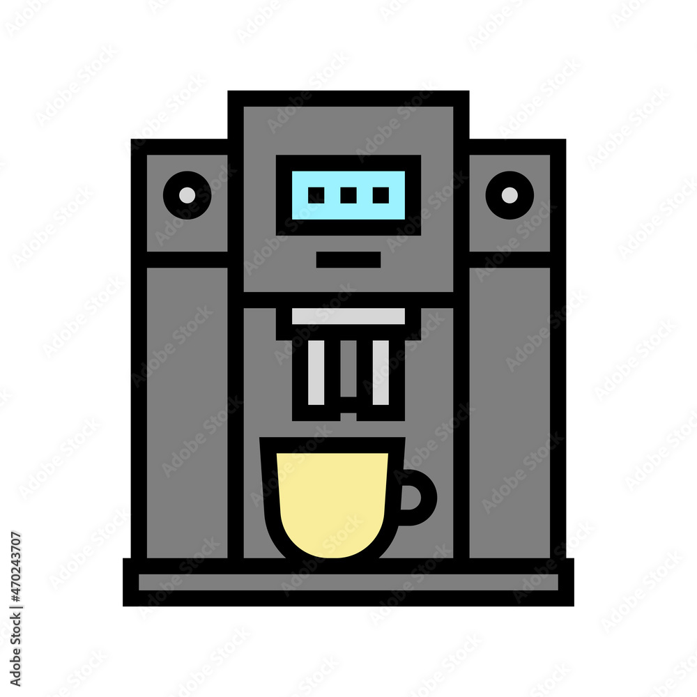 machine coffee brewing professional electronic equipment color icon vector. machine coffee brewing professional electronic equipment sign. isolated symbol illustration machine coffee brewing professional electronic equipment color icon vector. machine coffee brewing professional electronic equipment sign. isolated symbol illustration