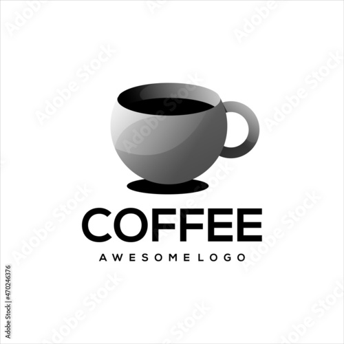 Coffee logo illustration gradient