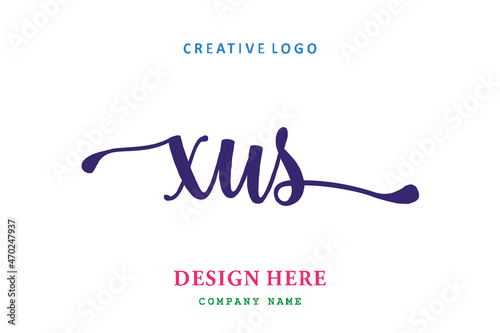 XUS lettering logo is simple, easy to understand and authoritative photo