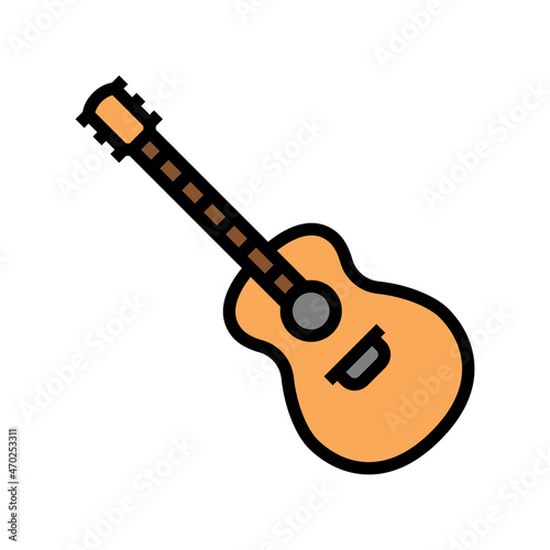 guitar musical instrument color icon vector. guitar musical instrument sign. isolated symbol illustration
