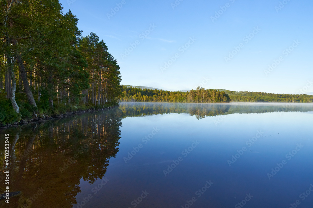A lake in the morning mist A lake in the morning mist