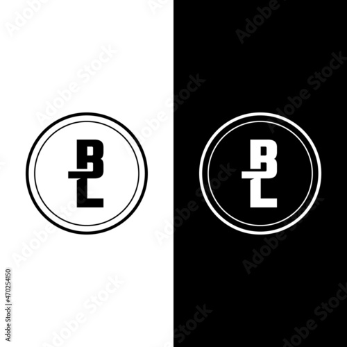 Letter BL logo with a sophisticated. the concept of using bold, and clean. suitable for personal, sports, game team, and others