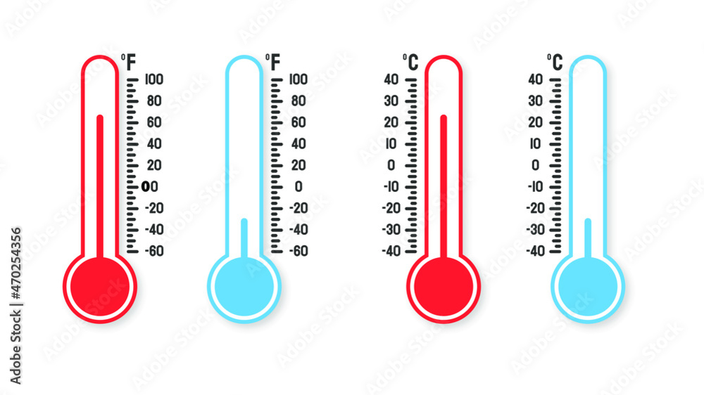 Abstract Thermometer Icon Cold Warm Weather Temperature Vector Design Style Abstract Thermometer Icon Cold Warm Weather Temperature Vector Design Style