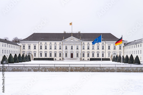 Bellevue Palace (Schloss Bellevue) in winter, Berlin, Germany