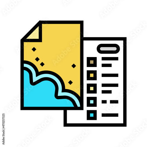 litmus paper with image color icon vector. litmus paper with image sign. isolated symbol illustration