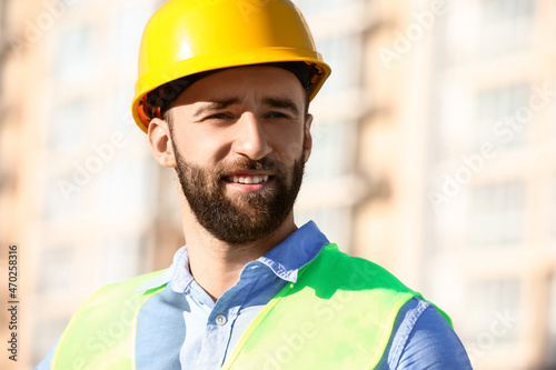 Construction worker in hard...