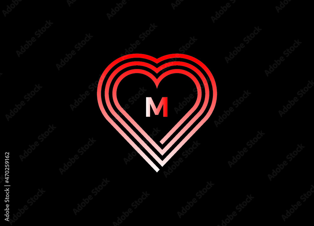 M letter love logo with vector design. Love illustration. Hand-drawn design for Valentine's day logo. Web icon, symbol, sign. Romantic wedding invitation. M letter love logo with vector design. Love illustration. Hand-drawn design for Valentine's day logo. Web icon, symbol, sign. Romantic wedding invitation.