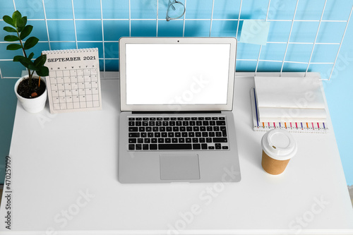 Comfortable workplace with ...