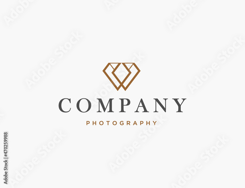 Luxury abstract diamond logo template