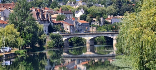 A bridge over the river in Perigueux, in the Perigord region of France.