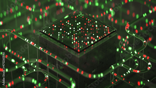 Futuristic digital data pro...