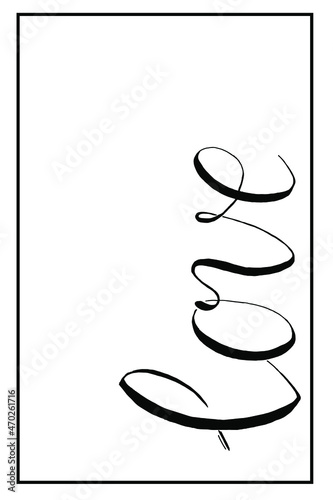 Poster Love hand made vector 