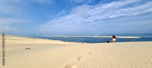Dune of Pilat in France, the largest sand dune in Europe