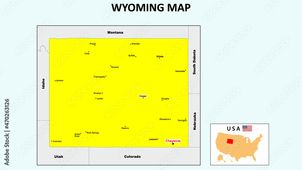 Wyoming Map State And District Map Of Wyoming Political Map Of